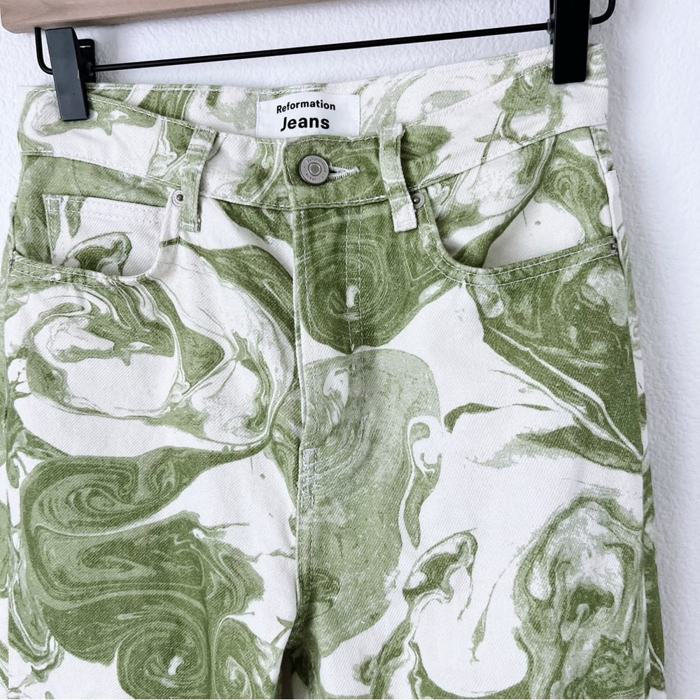 Reformation Marble Swirl Jeans